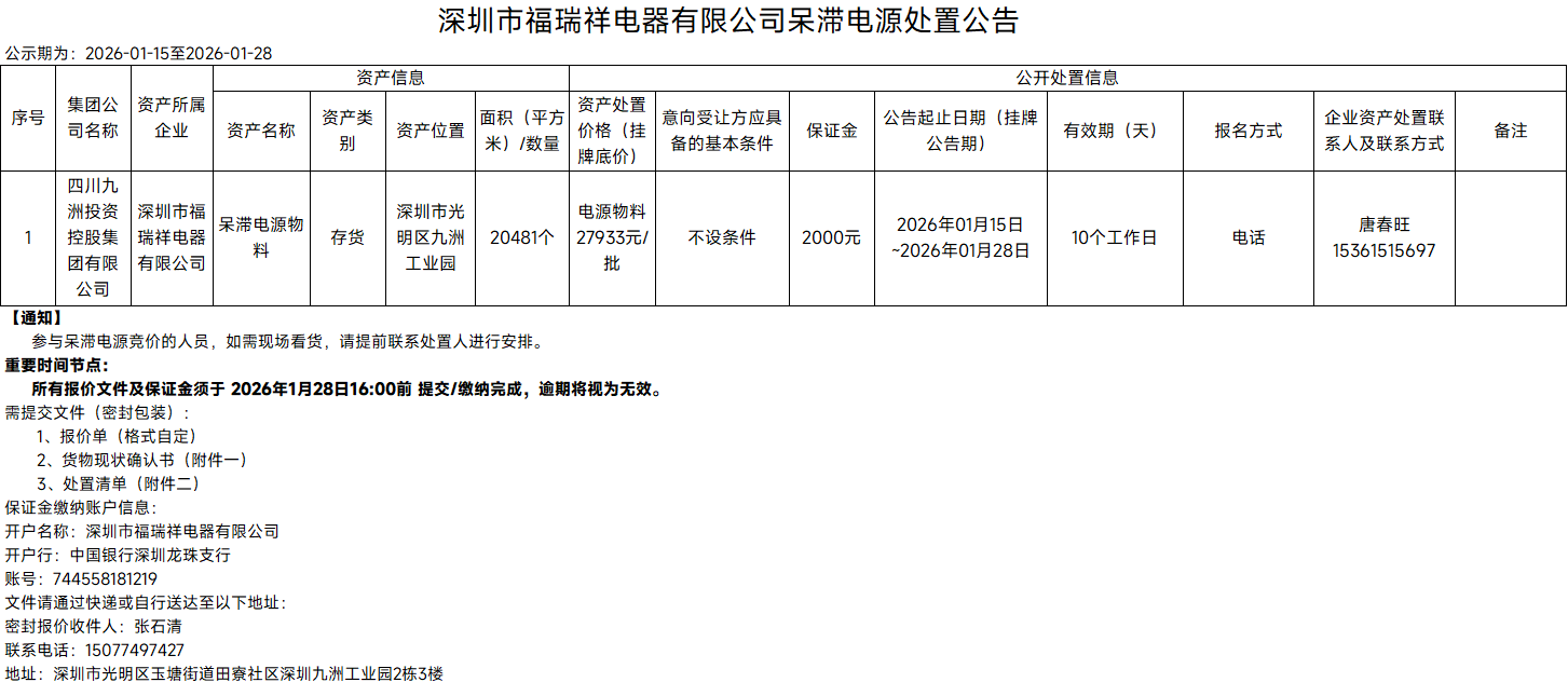 深圳市福瑞祥电器有限公司呆滞电源处置公告.png